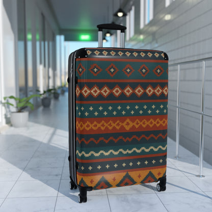 Southwestern Pattern Carry-On Suitcase — Boho Tribal Travel Luggage