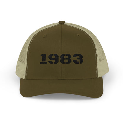 Vintage 1983 Snapback Trucker Cap, Personalized Dad Hat, Perfect Gift for Birthdays, Classic Casual Style, Everyday Wear, Anniversary Hat - TRV