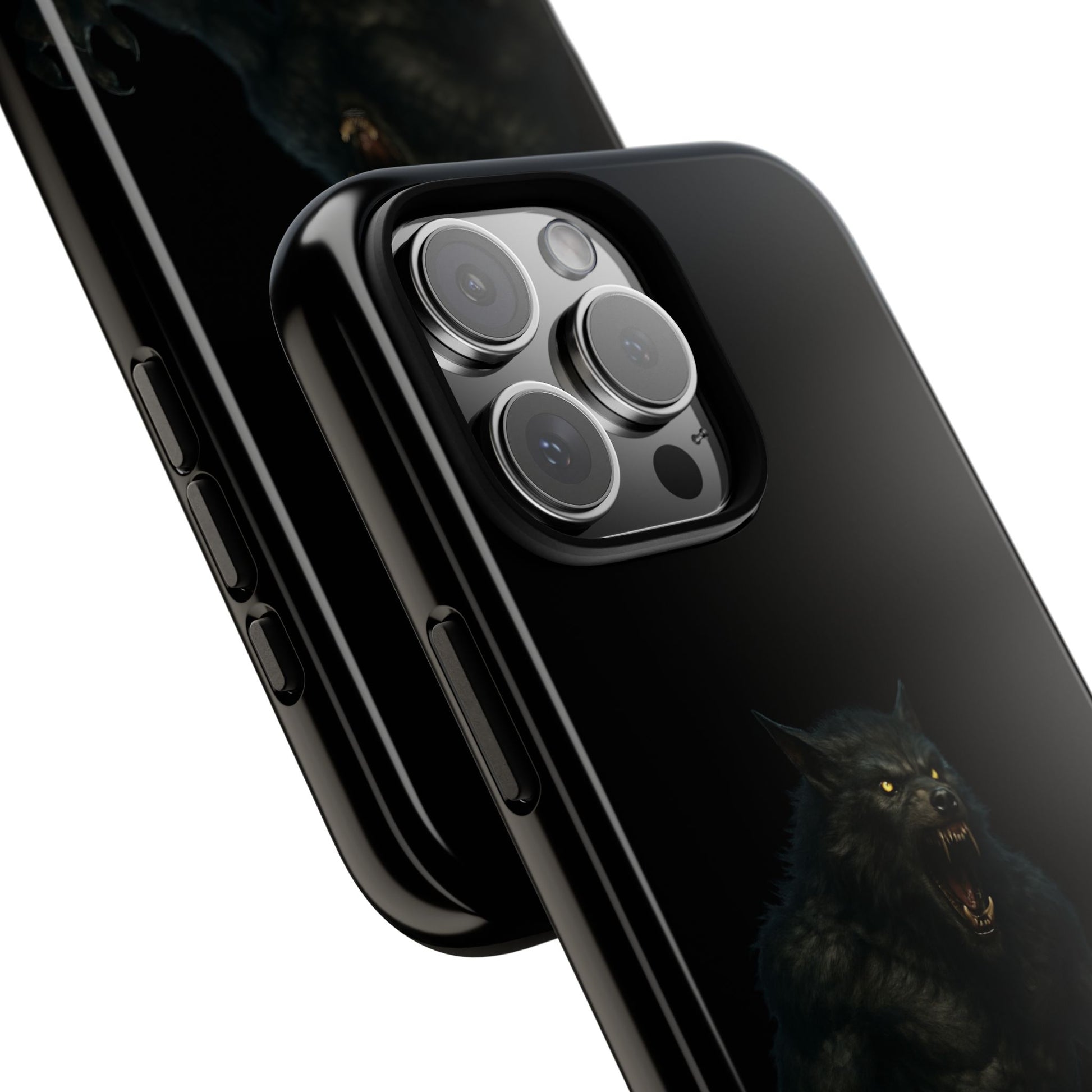 Werewolf Phone Case, Tough Cases, Black Panther Design, Gift for Animal Lovers, Phone Accessories, Fierce Phone Protection - TRV