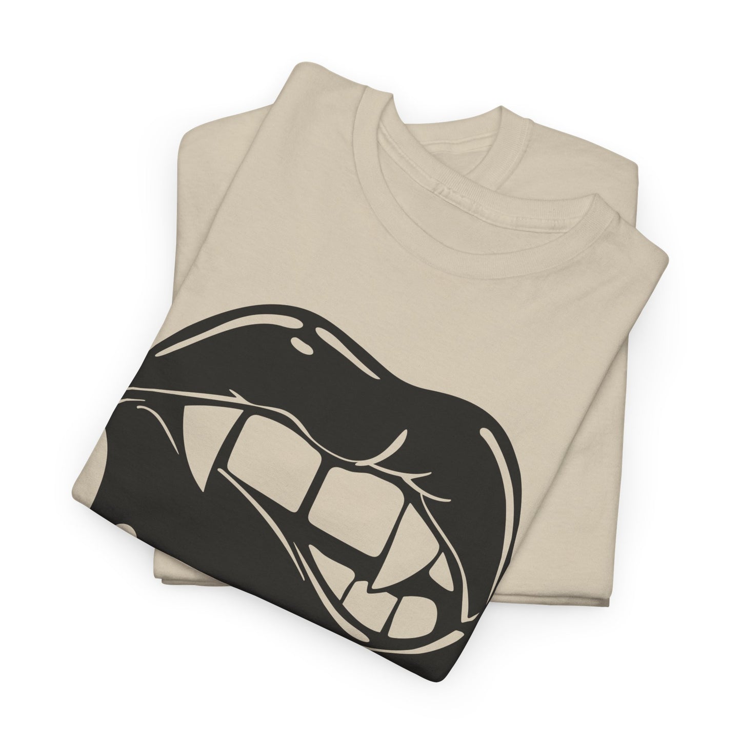 Edgy Graphic Tee - Dripping Lips Design - Unisex Heavy Cotton Tee