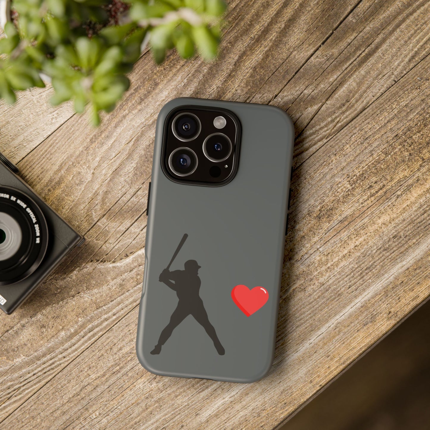 Printify Baseball Love phone case with sporty design, durable material, perfect for sports fans and Father's Day gift.