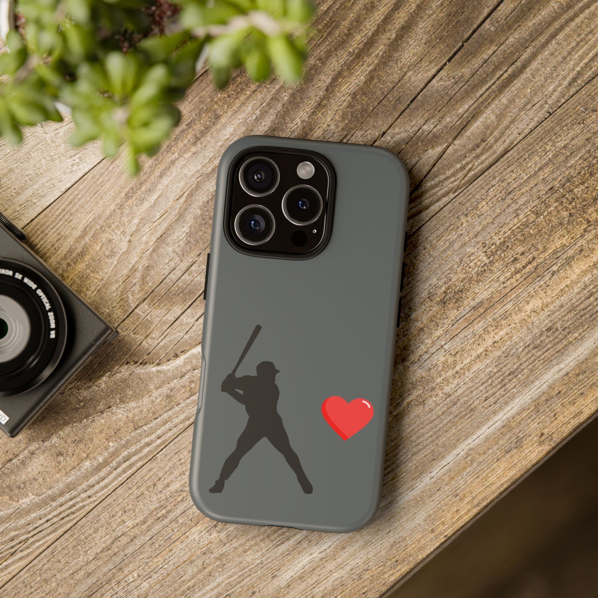 Printify Baseball Love phone case with sporty design, durable material, perfect for sports fans and Father's Day gift.