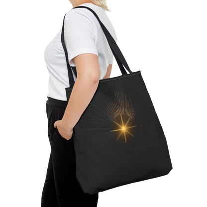 Radiant Starburst Tote Bag | Golden Light Celestial Design - TRV