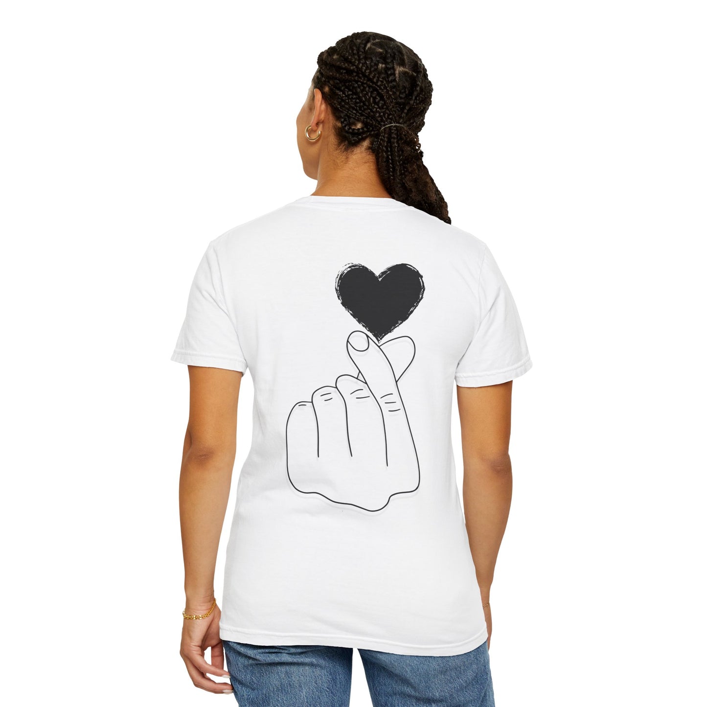 Unisex Garment-Dyed T-Shirt with Heart Design | Casual Trendy Wear for All Occasions