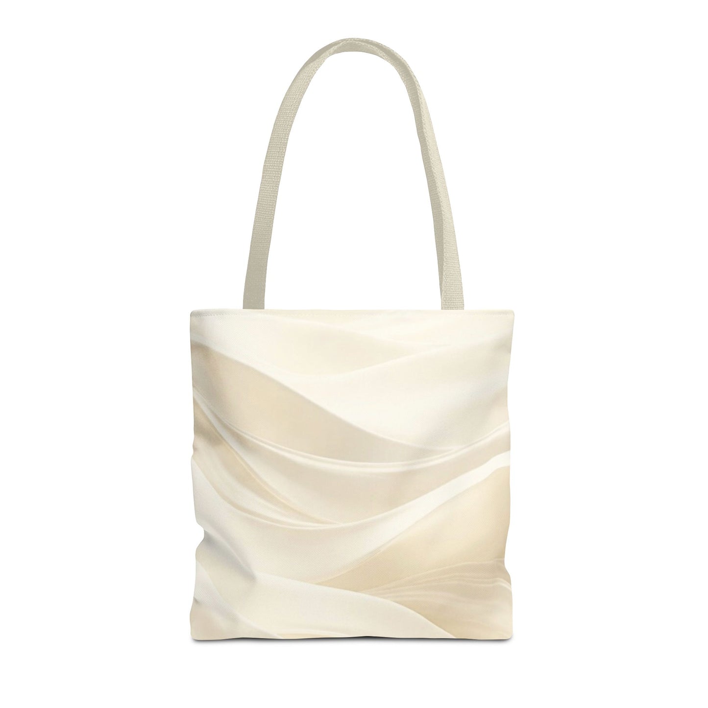 Cream Abstract Waves Tote Bag | Neutral Swirl Pattern
