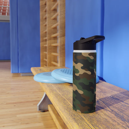 Camo Stainless Steel Water Bottle — Insulated Outdoor Bottle