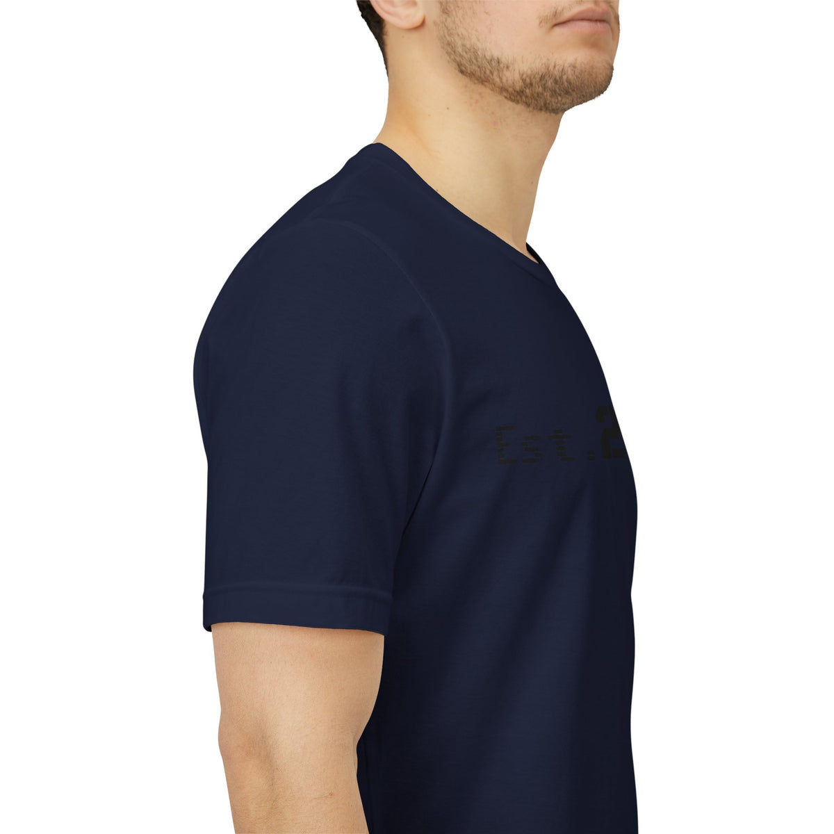 Black vintage-style T-shirt with "Established 2006" graphic text, cotton fabric, casual fit, by Printify.