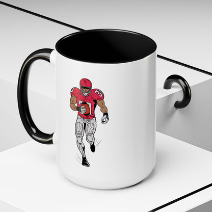 Football Player Coffee Mug, Sports Fan Gift, Motivational Coffee Cup, Game Day Mug, Unique Sports Merchandise