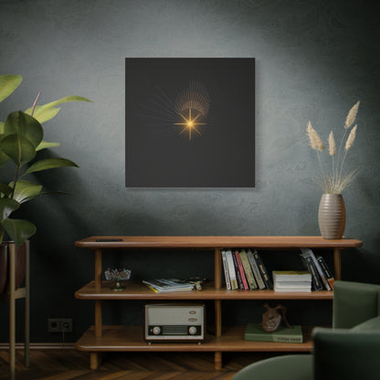 Abstract Golden Starburst Canvas