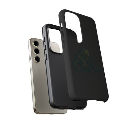 Werewolf phone case with dark monster graphic, tough protective design for smartphones, by Printify.