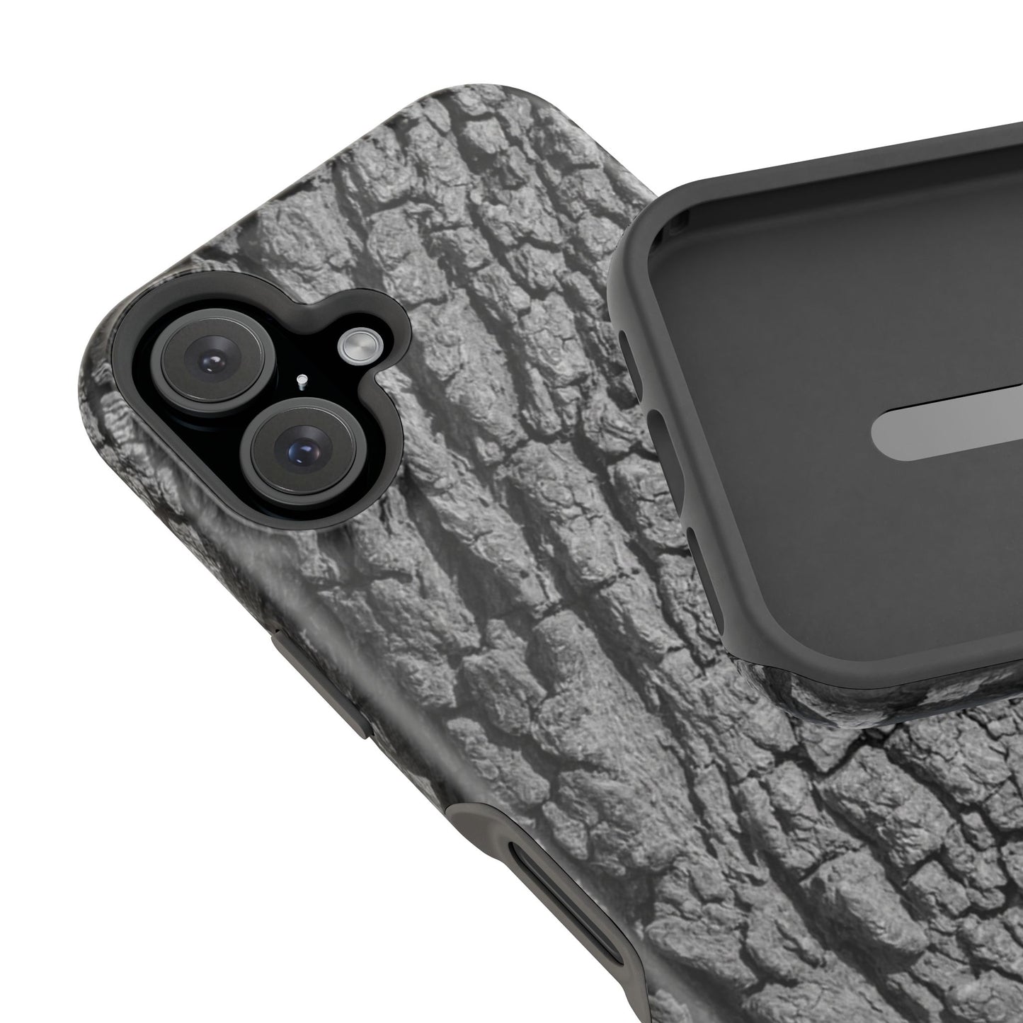 Bark Texture Magnetic Impact Phone Case