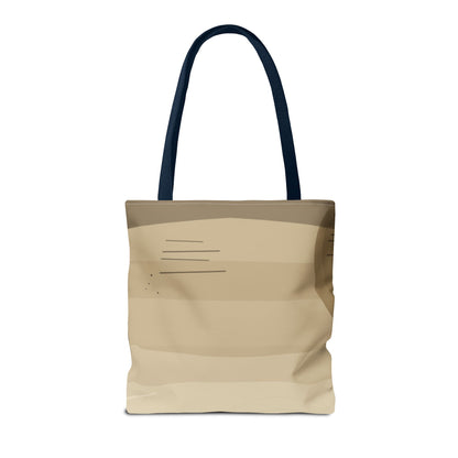 Abstract Neutral Waves Tote Bag | Geometric Circle Pattern