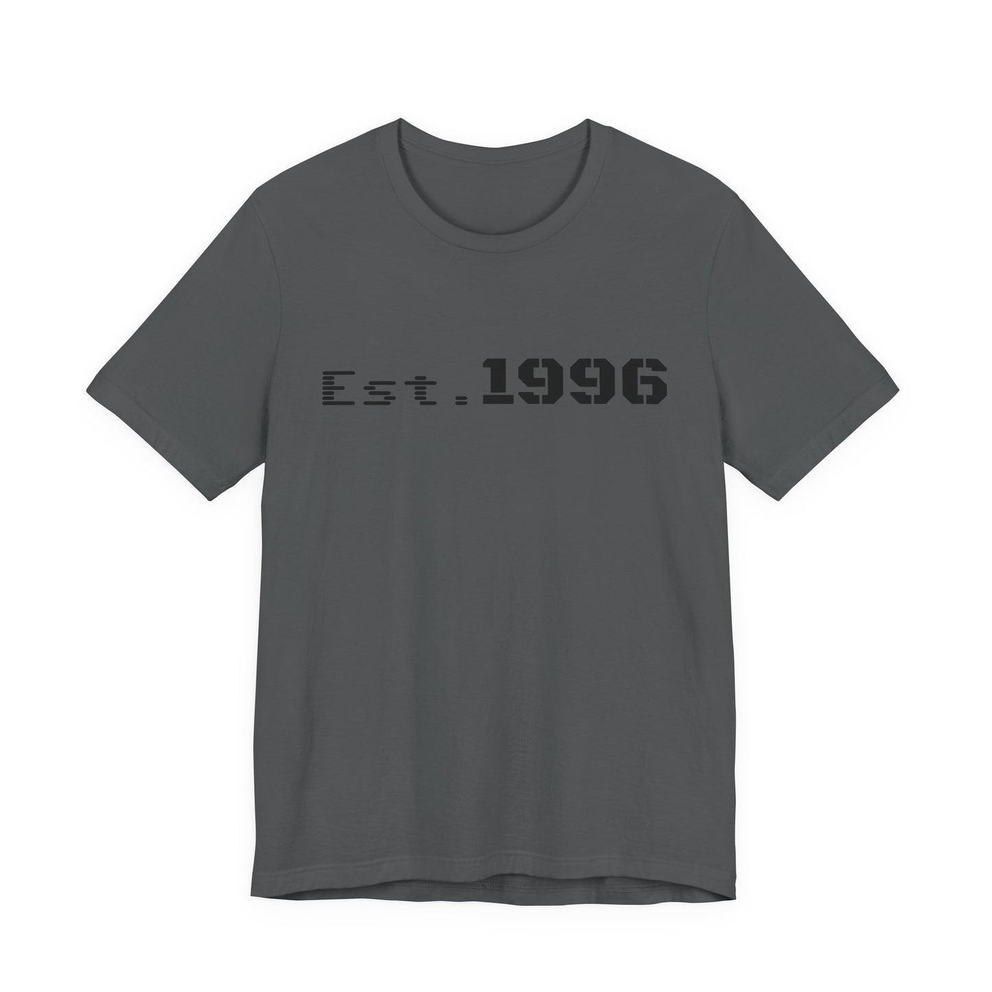Vintage Est. 1996 T-shirt by Printify featuring a classic design, perfect for birthday gifts or casual wear.