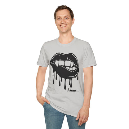 Edgy Graphic Unisex T-Shirt - Dripping Mouth Design, Cool Tee, Trendy Shirt, Hipster Top, Streetwear, Alternative Fashion, Holiday Gift