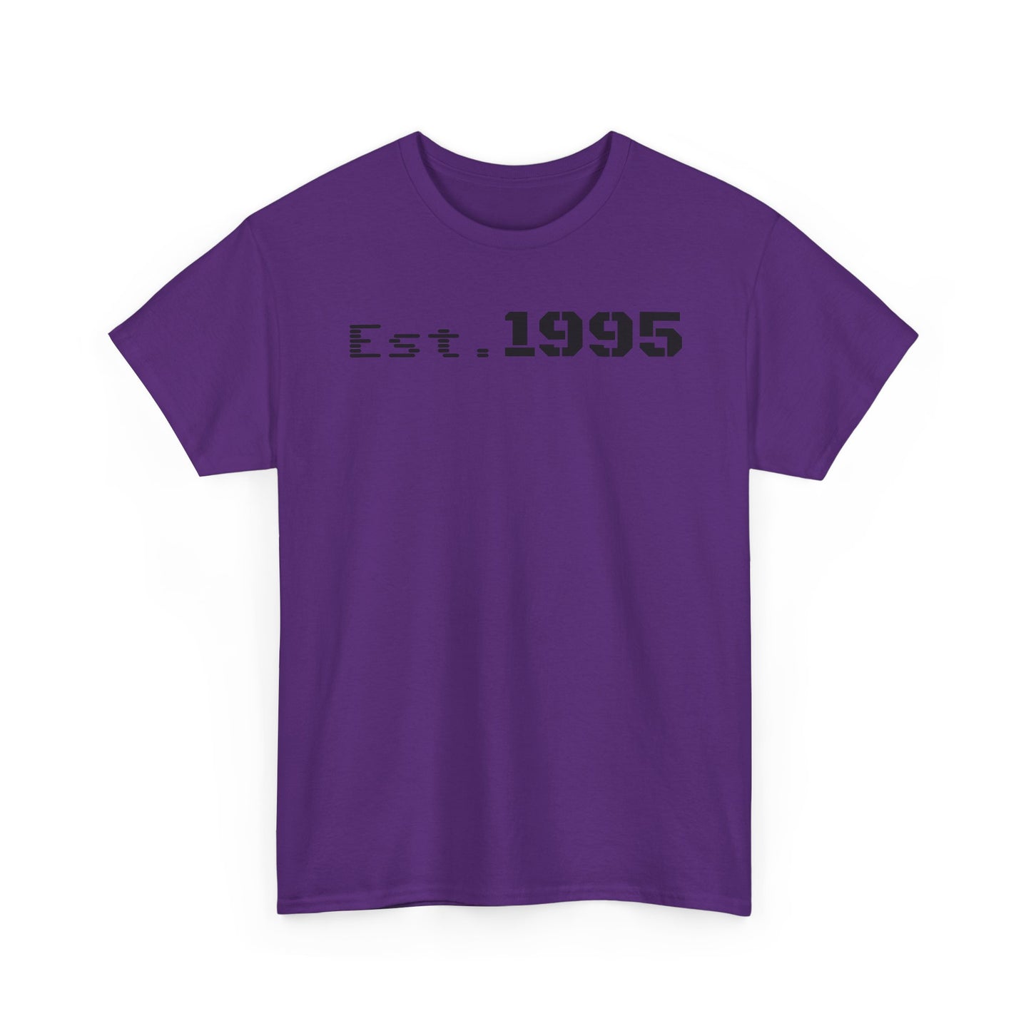 Unisex Heavy Cotton Tee - Est. 1995, Vintage Birthday Gift, Customizable Tee, Retro Unisex Shirt, Casual Everyday Wear