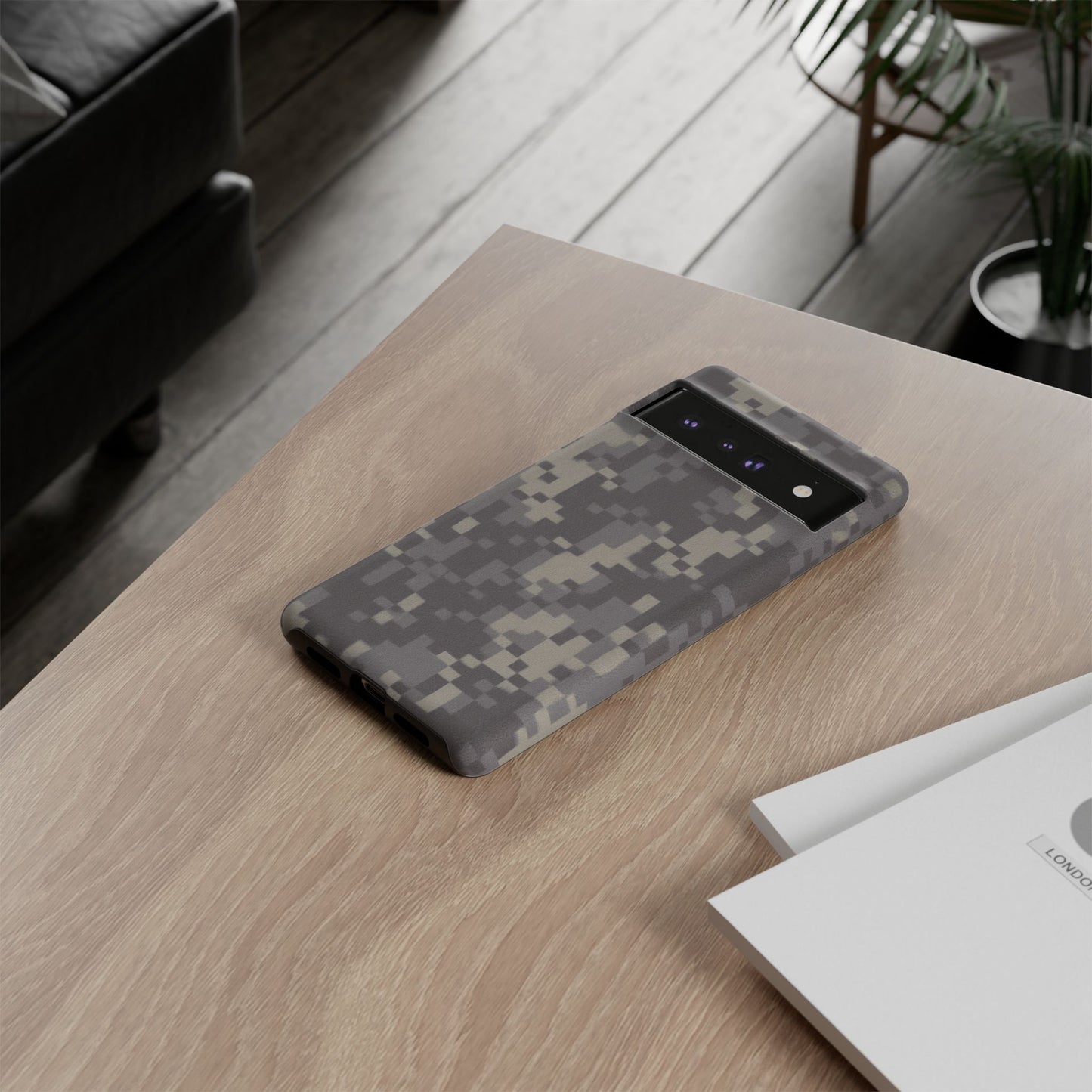 Camouflage tough phone case by Printify featuring rugged digital camo pattern and durable protective cover for smartphones.