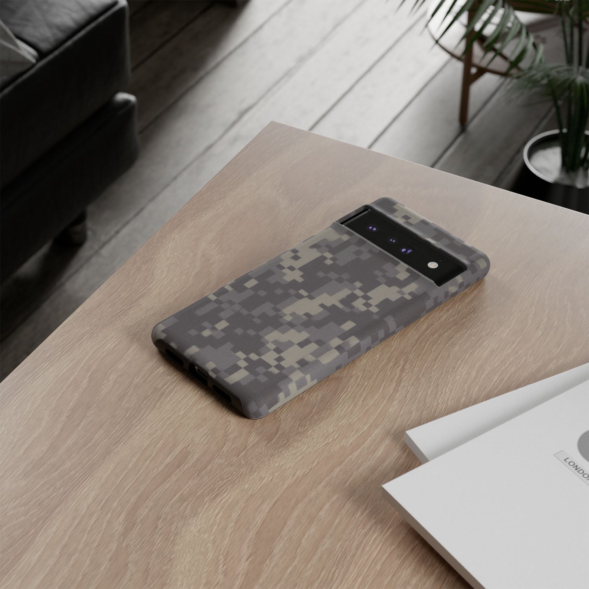 Camouflage tough phone case by Printify featuring rugged digital camo pattern and durable protective cover for smartphones.