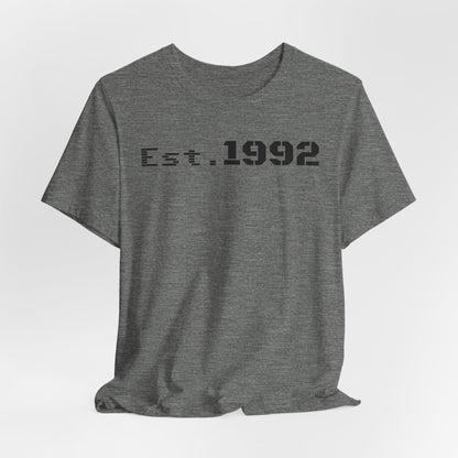 Est. 1992 Unisex Jersey Tee - Retro Birthday Gift, Casual Wear, Cool Vintage T-Shirt, Gift for Him, Gift for Her - TRV
