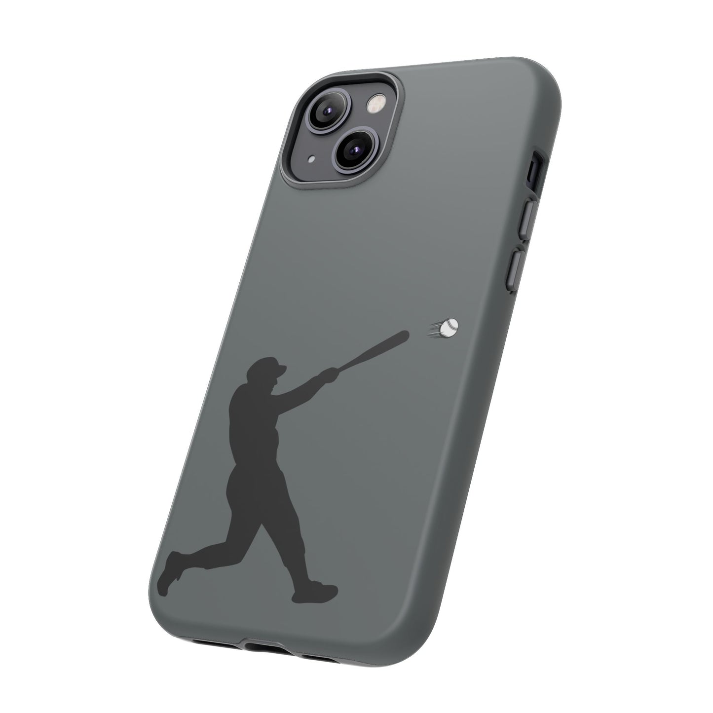 Printify Baseball Batter phone case, tough protective smartphone cover featuring a baseball player design for fans.