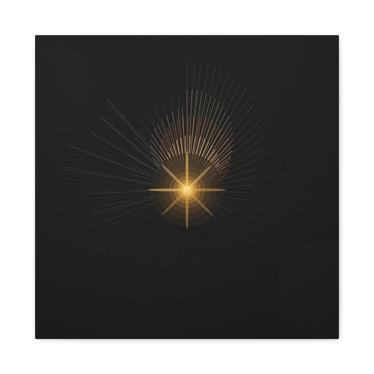 Abstract Golden Starburst Canvas