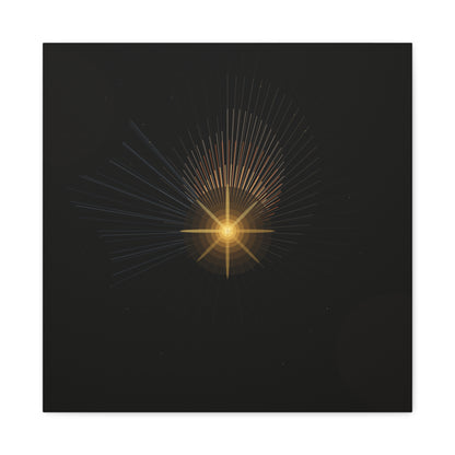 Abstract Golden Starburst Canvas
