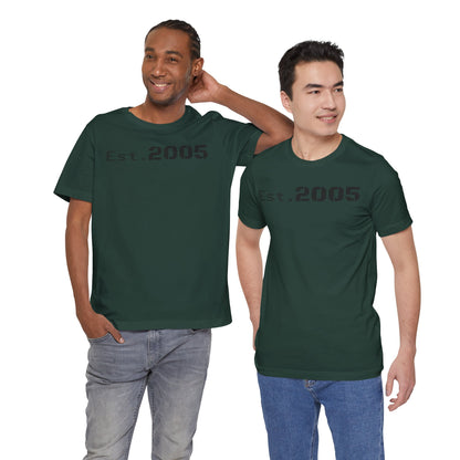 Est. 2005 Unisex Tee, Vintage T-Shirt, Custom Year Shirt, Birthday Gift, Casual Wear
