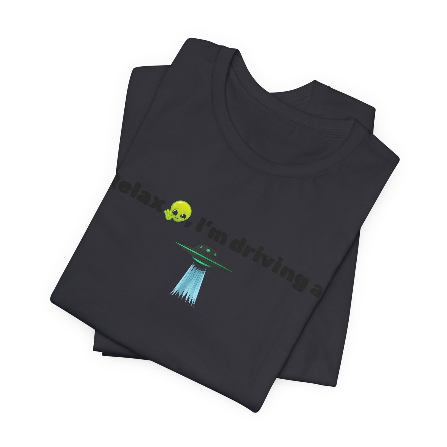 Alien Driving Unisex Tee - Fun Casual Shirt, Gifts for UFO Lovers, Quirky Humor T-Shirt, Perfect for Road Trips, Unique Birthday Present