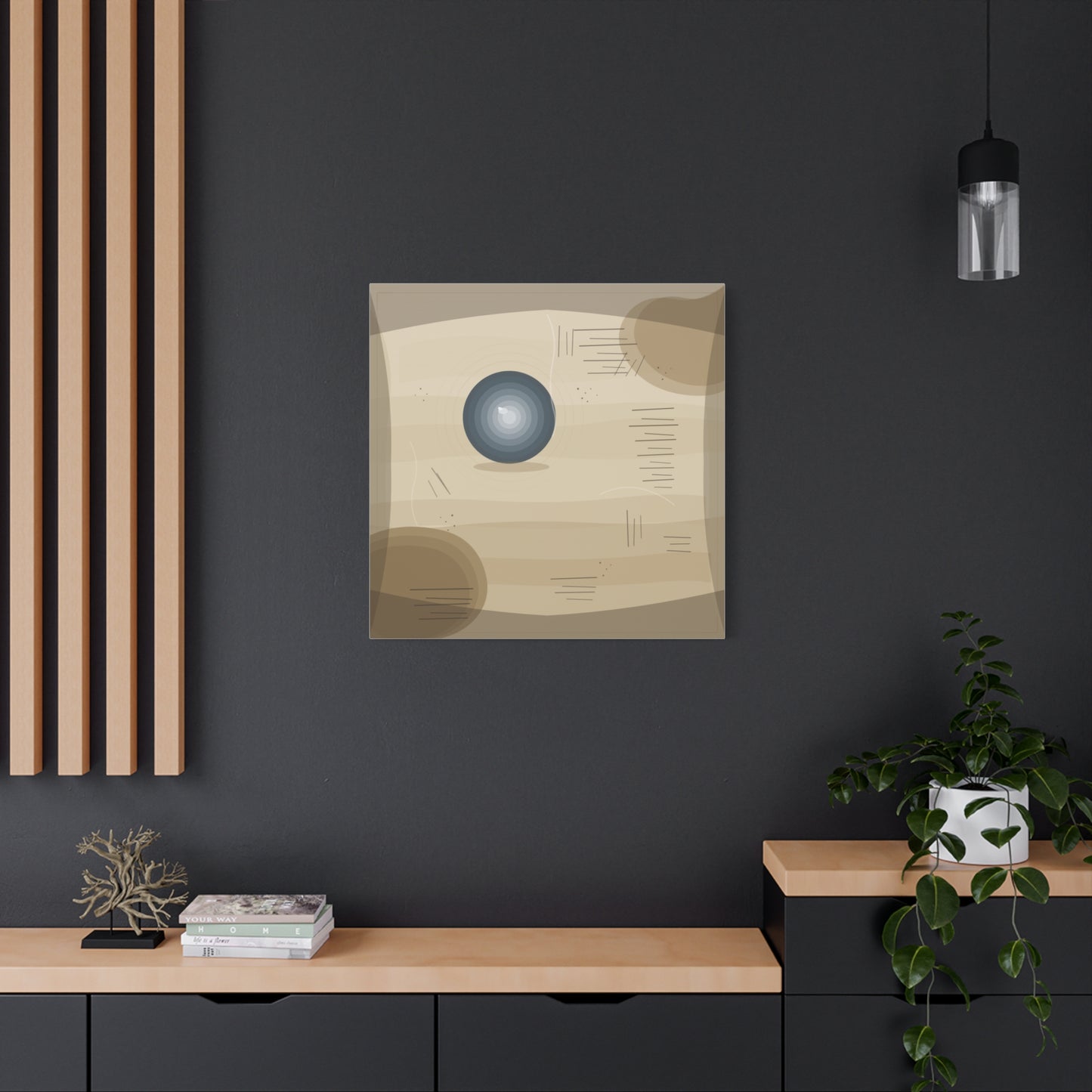 Abstract Warm Desert Field Matte Canvas
