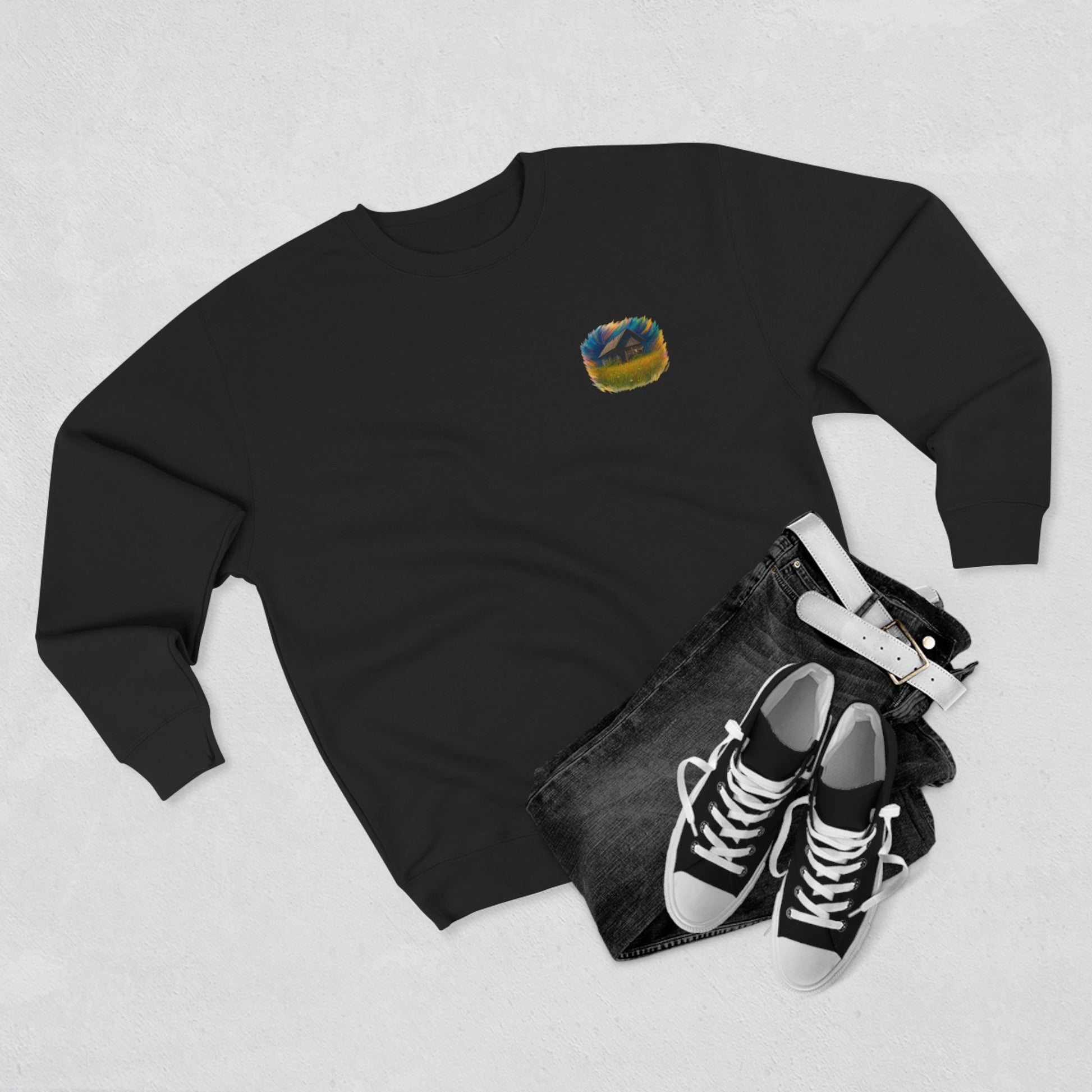 Cozy Dreamers Unisex Crewneck Sweatshirt, Artistic Sweatshirt, Gift for Nature Lovers, Vintage Vibe Apparel, Comfortable Layer, Casual Wear - TRV