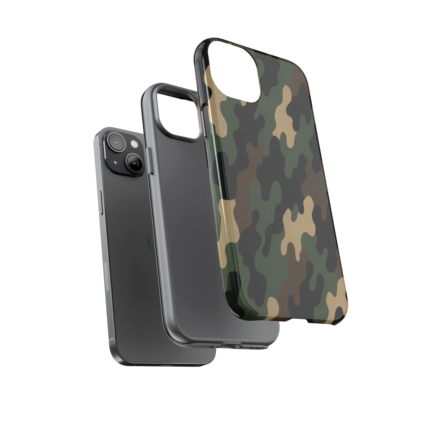 Camouflage Phone Case, Tough Cases, Military Style, Unique Phone Accessories, Gift for Him, Durable Phone Cover - TRV