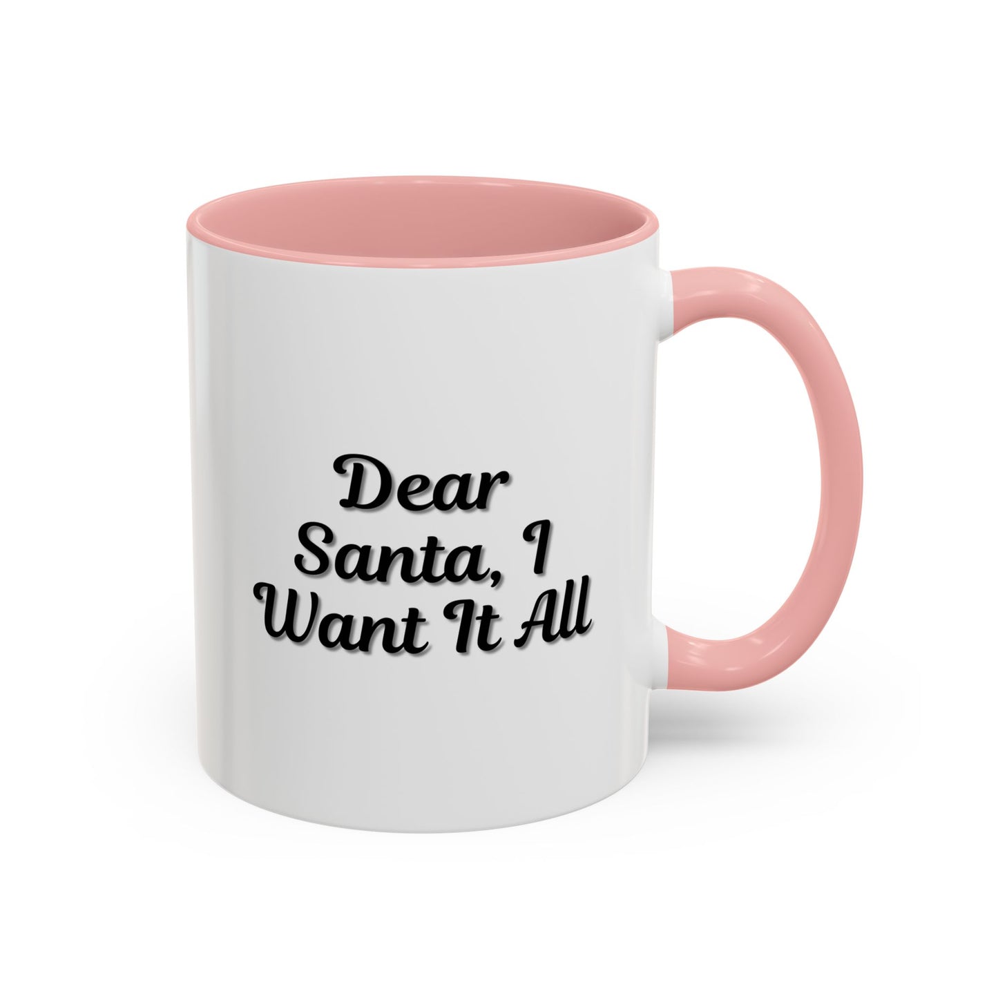 Dear Santa Accent Coffee Mug - Fun Holiday Mug for Christmas Enthusiasts