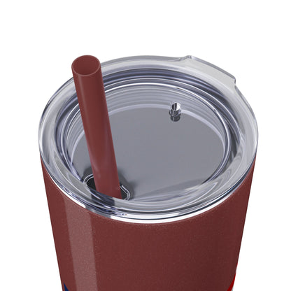 Skinny Tumbler — USA Flag 20oz Straw Tumbler (Patriotic Travel Cup)
