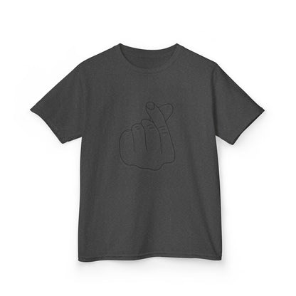 Cute Kids Heavy Cotton Tee - K-Pop Inspired Love Gesture