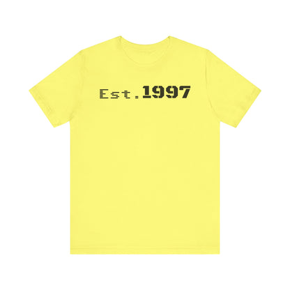 Est. 1997 Unisex Jersey Short Sleeve Tee - Vintage Style, Perfect for Birthdays, Casual Wear, Gifts, Anniversaries, Retro Fashion
