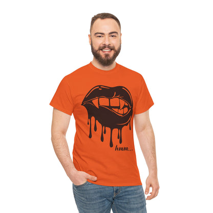Edgy Graphic Tee - Dripping Lips Design - Unisex Heavy Cotton Tee