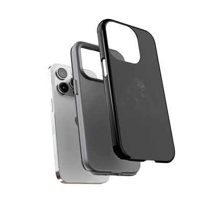 Werewolf phone case with dark monster graphic, tough protective design for smartphones, by Printify.