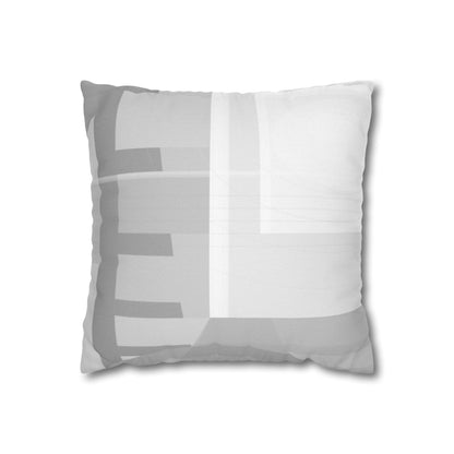 Abstract Geometric Grid Spun Polyester Pillowcase