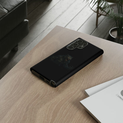 Werewolf phone case with dark monster graphic, durable protective cover for smartphones by Printify.