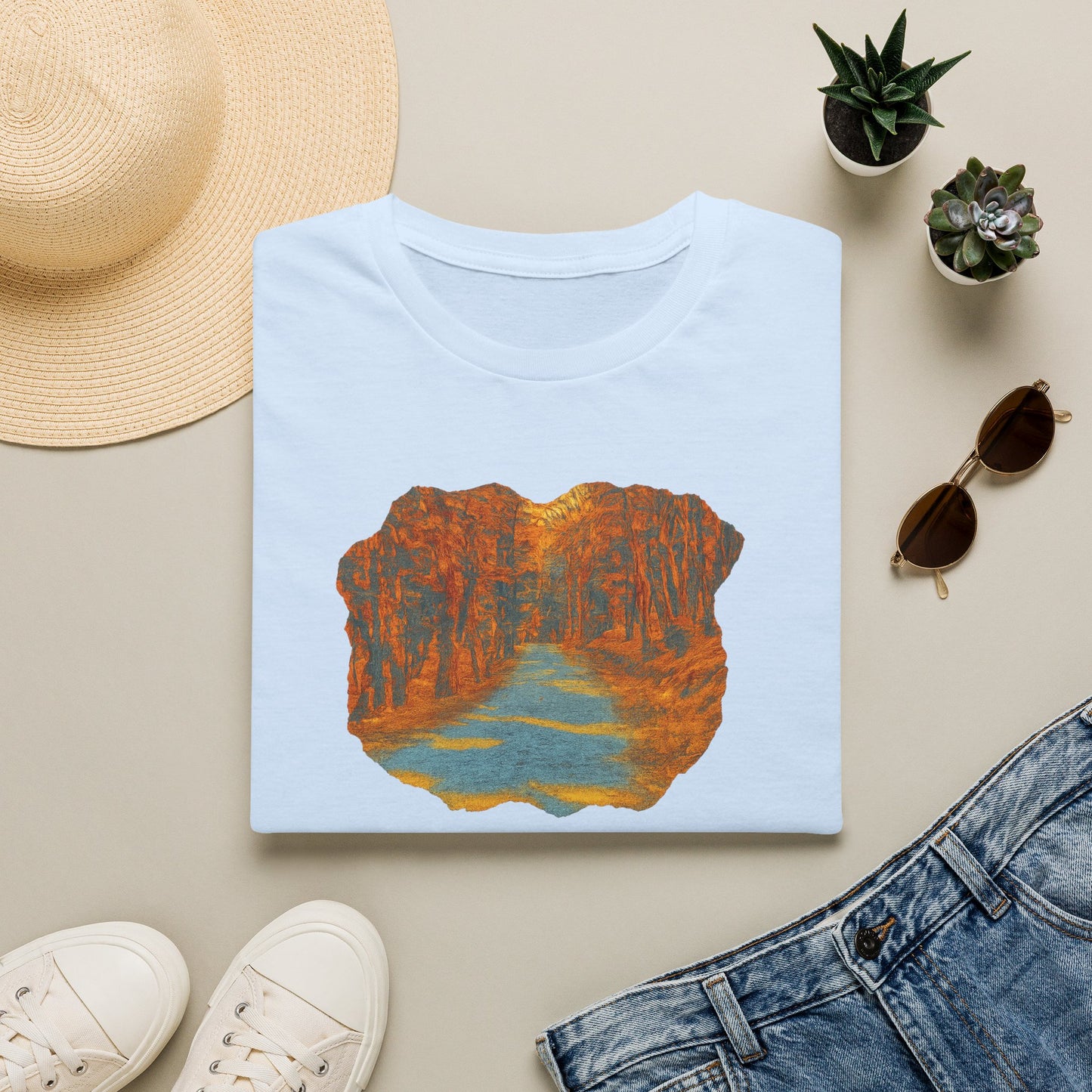 Autumn Pathway Unisex Softstyle T-Shirt, Cozy Fall Shirt, Nature Lover Tee, Scenic Route Top, Gift for Hikers, Casual Wear, Outdoor [...]