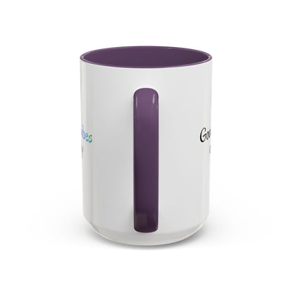 Printify Good Vibes Only coffee mug with positive inspirational message, featuring a stylish design on a ceramic accent mug.