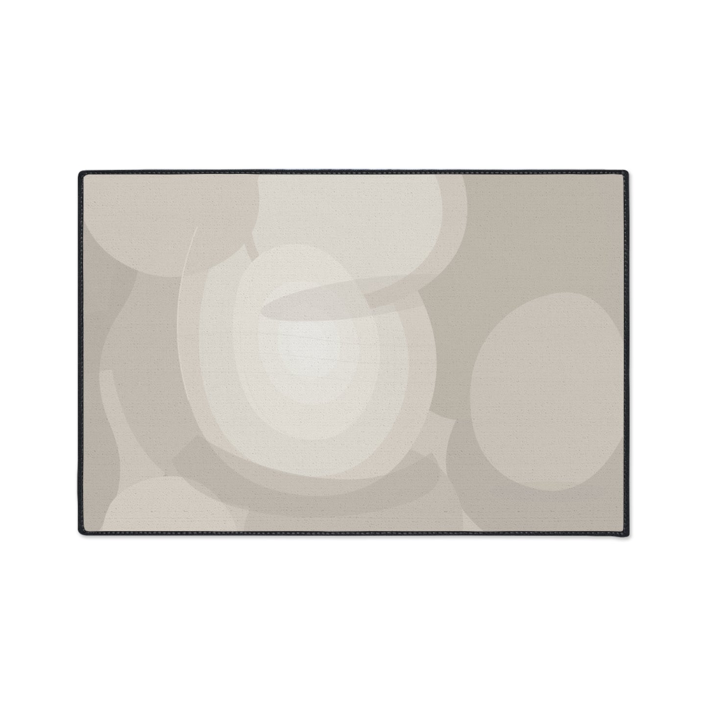 Neutral Abstract Circles Heavy Duty Floor Mat | Non-Slip Entry Rug