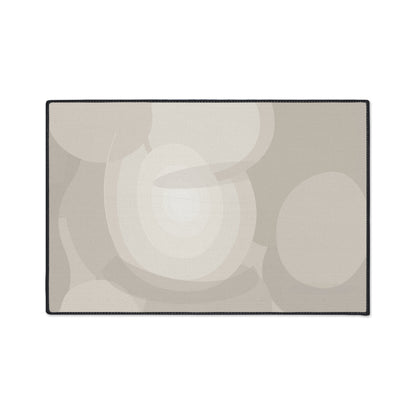 Neutral Abstract Circles Heavy Duty Floor Mat | Non-Slip Entry Rug
