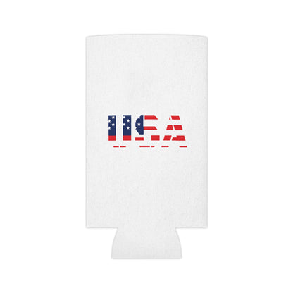 USA Flag Can Cooler - Perfect for BBQs, Independence Day, Tailgating, Memorial Day, Housewarming - TRV