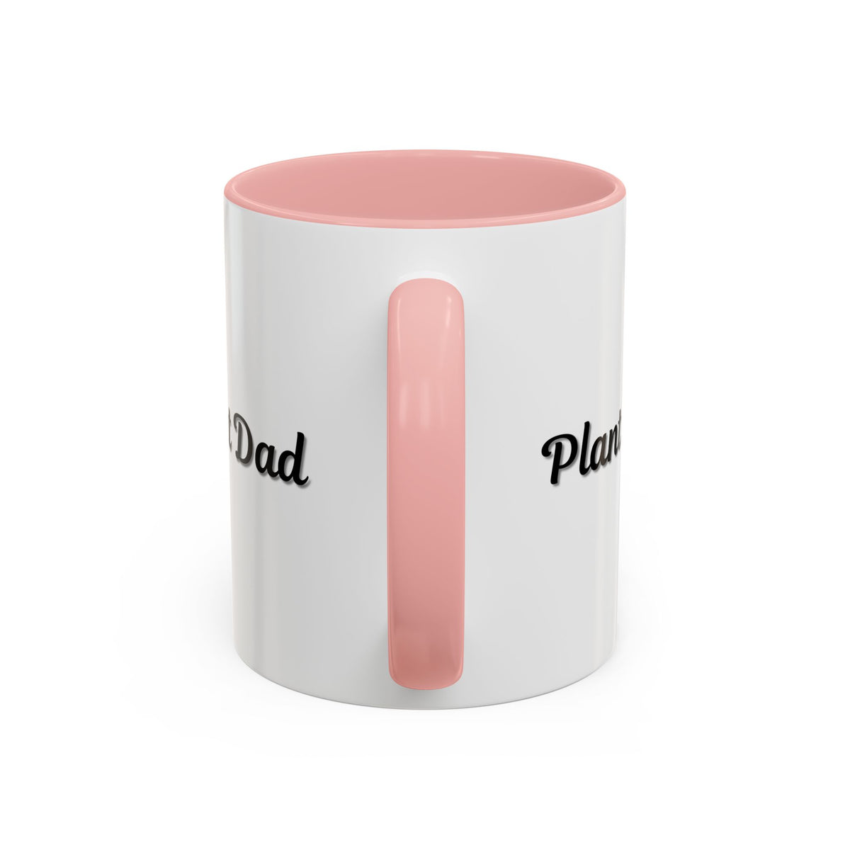 Black-handle Plant Dad coffee mug with plant-themed design, 11oz, perfect for plant lovers and gift-giving.
