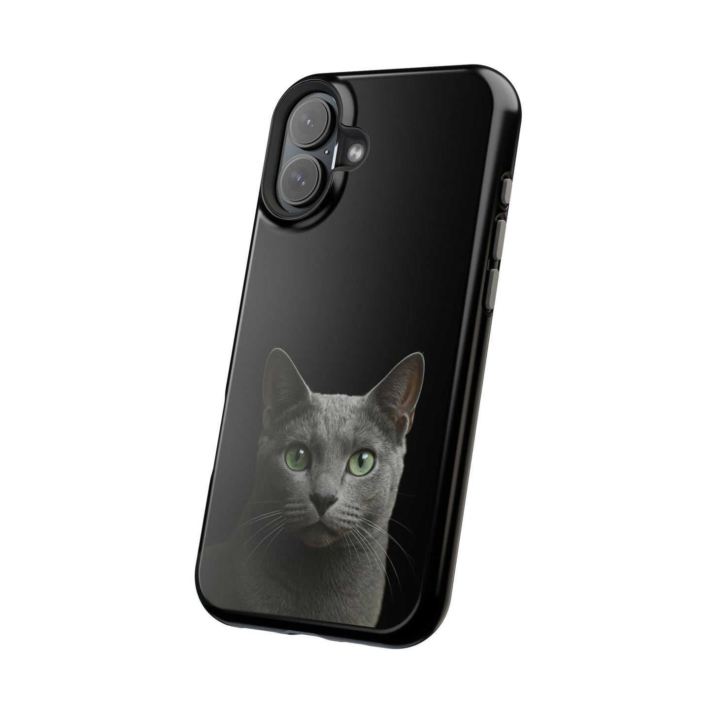 Russian Blue Cat Phone Case — Magnetic Impact-Resistant iPhone Cover