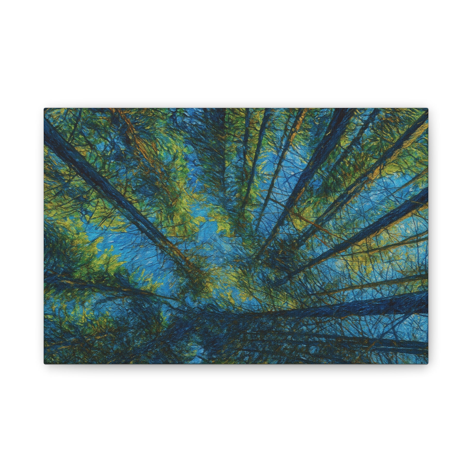 Canvas Wall Art, Forest Perspective Print, Nature Decor, Home & Office Art, Rustic Wall Hanging, Tree Art for Nature Lovers - TRV