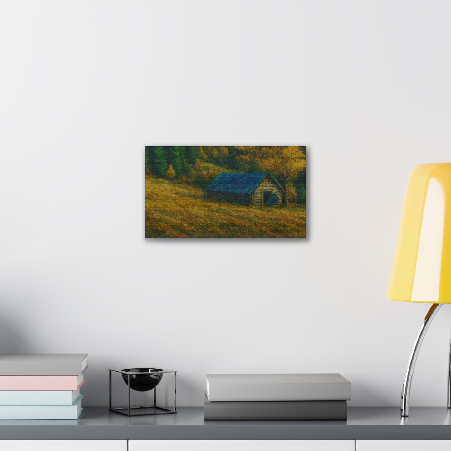 Rustic Canvas Wall Art, Nature Landscape Painting, Autumn Decor, Farmhouse Wall Art, Cozy Home Decoration - TRV