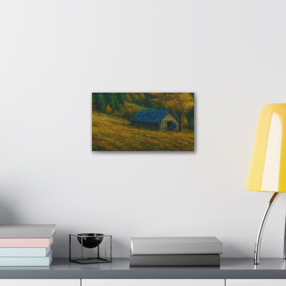Rustic Canvas Wall Art, Nature Landscape Painting, Autumn Decor, Farmhouse Wall Art, Cozy Home Decoration - TRV
