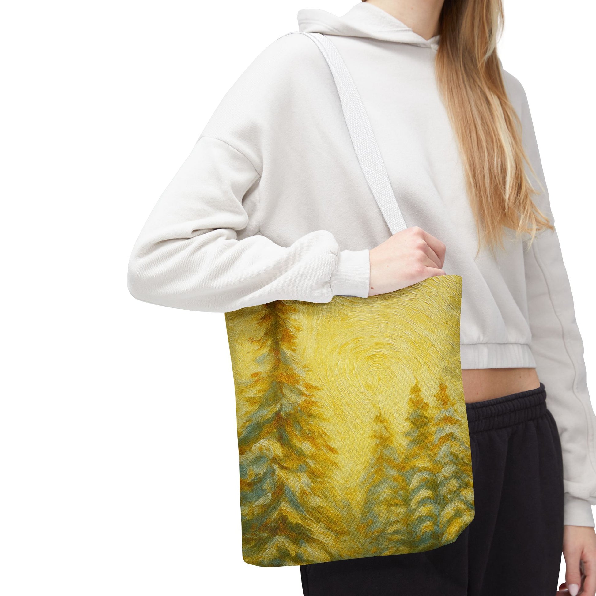 Eco-friendly canvas tote bag with artistic abstract design, perfect for beach or everyday use, by Printify.