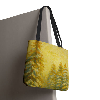 Eco-friendly canvas tote bag with artistic abstract design, perfect for beach or everyday use, by Printify.